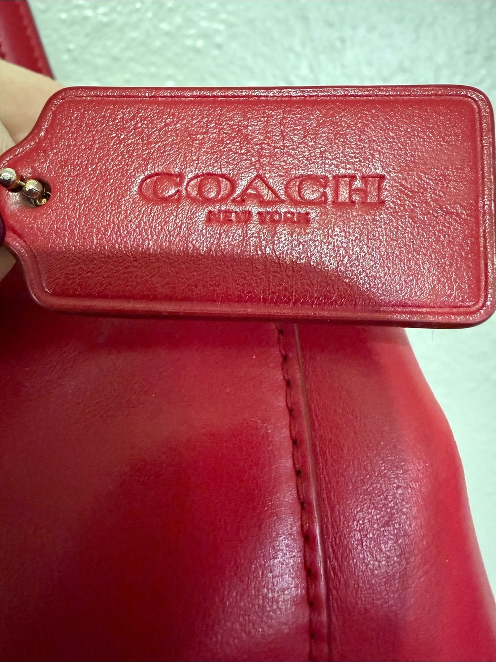 Coach F36680 Large Red Leather Satchel Shoulder Bag - Picture 3 of 11